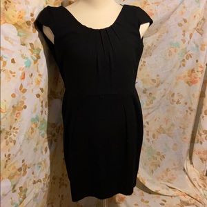 Classic black cap sleeve dress